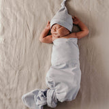 Jersey Cotton Swaddle Blanket and Beanie Baby Set Alaska - MyLullaby
