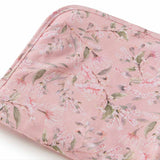 Snuggle Hunny Kids Jersey Cotton Swaddle Blanket and Headband (Pink Wattle)