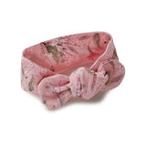 Snuggle Hunny Kids Jersey Cotton Swaddle Blanket and Headband (Pink Wattle)