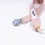 Washed Cotton Dummy Clip Pink - MyLullaby