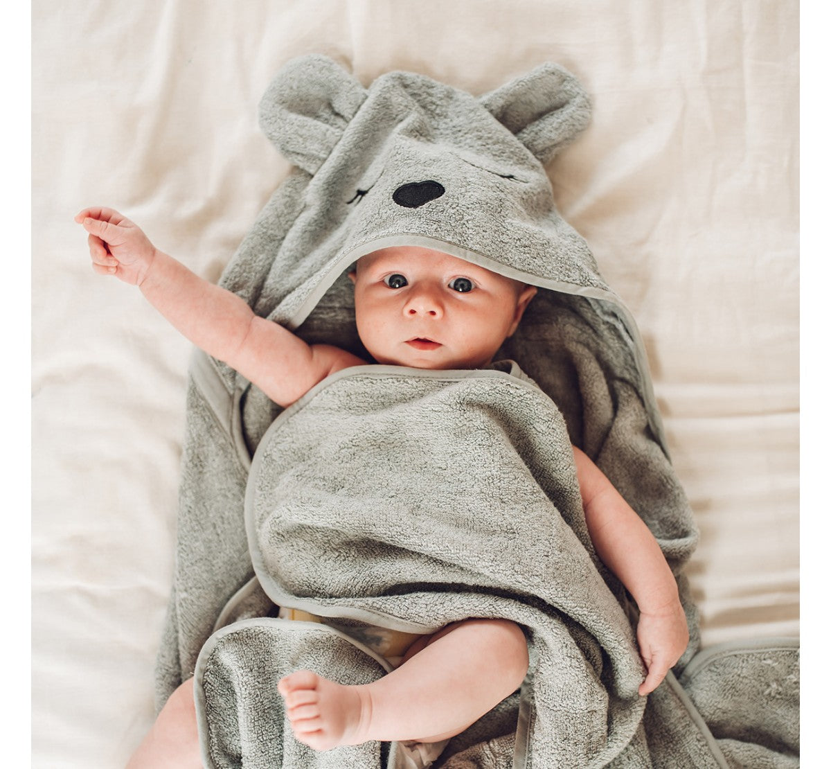 BabySteps Hooded Bamboo Towel (Grey)