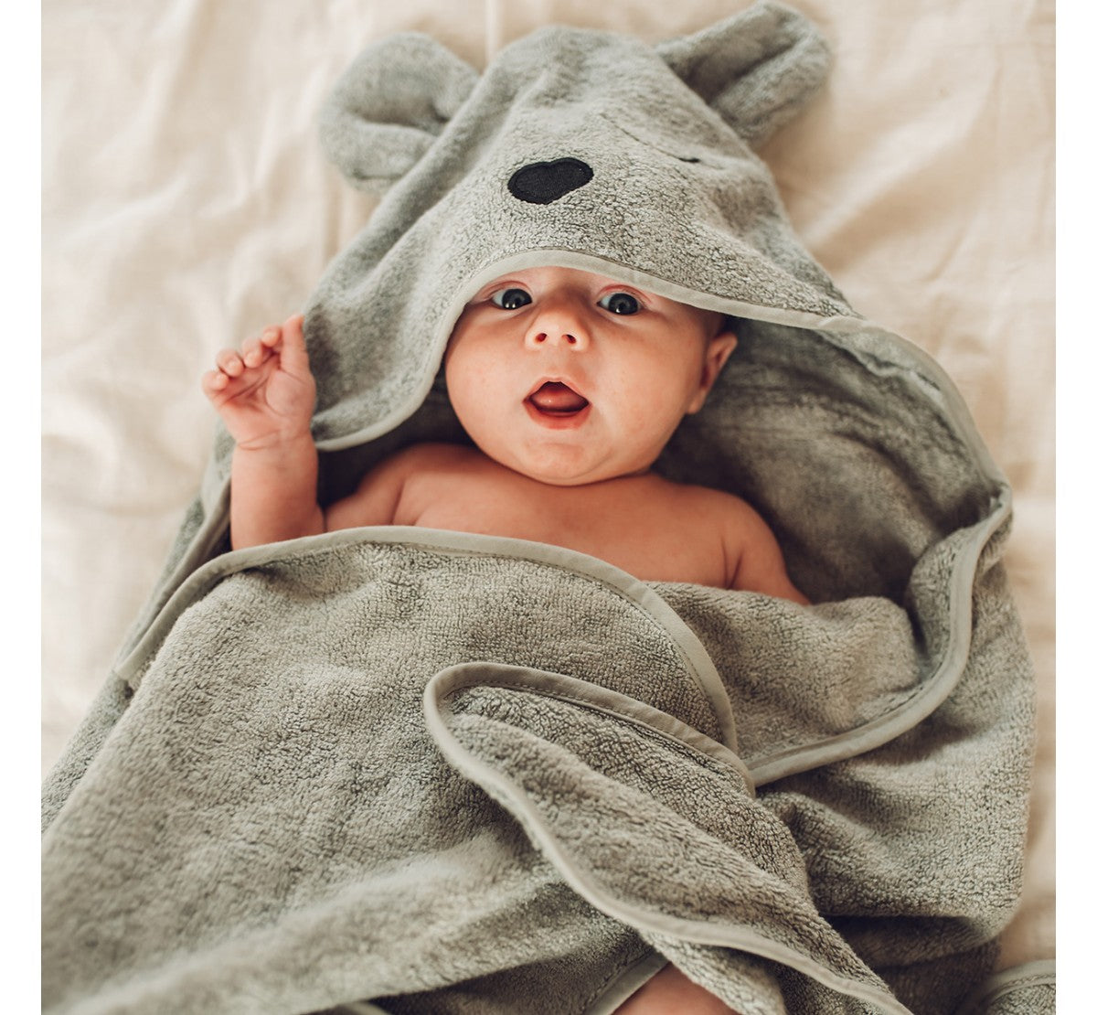 BabySteps Hooded Bamboo Towel (Grey)