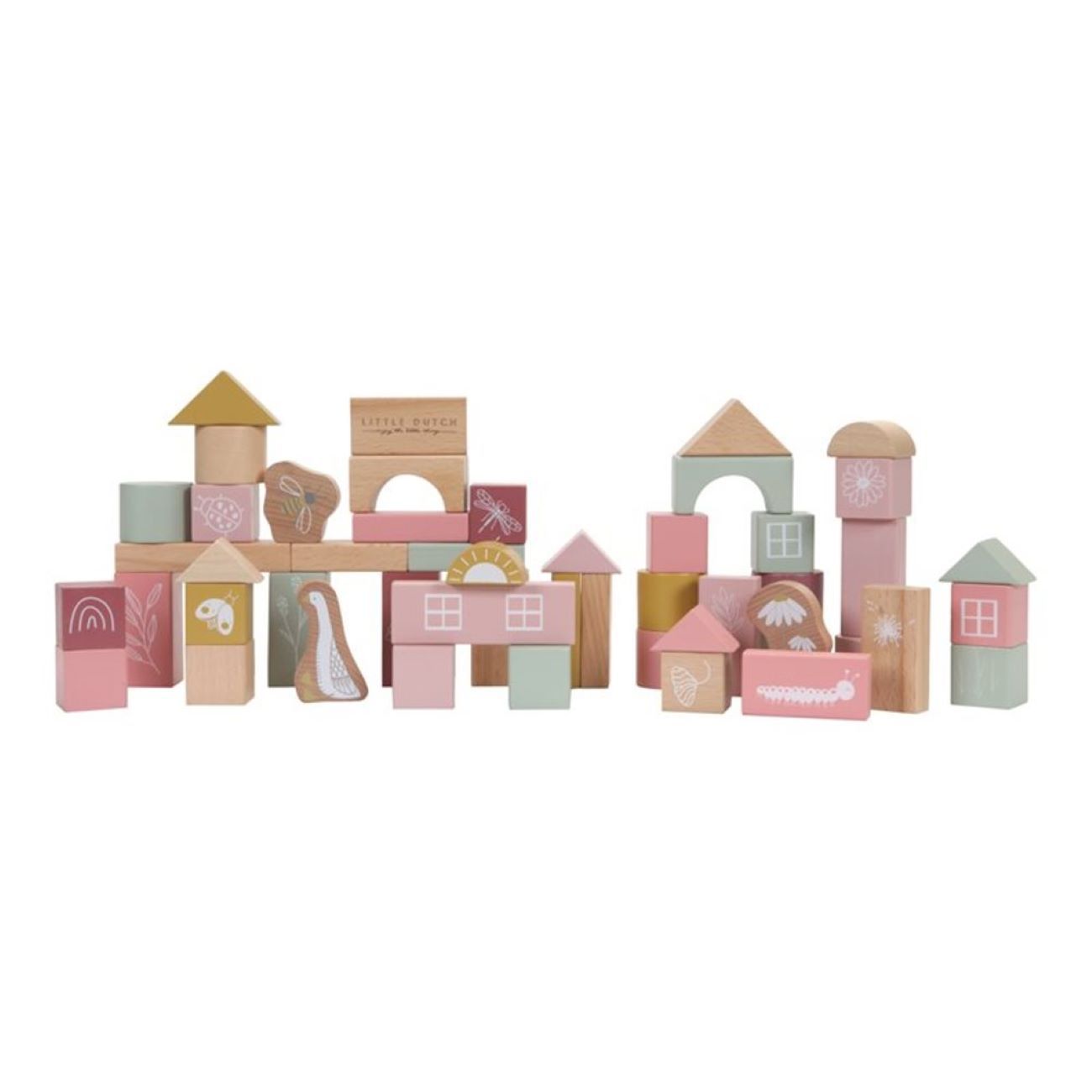 Little Dutch Wooden Building Blocks (Pink)