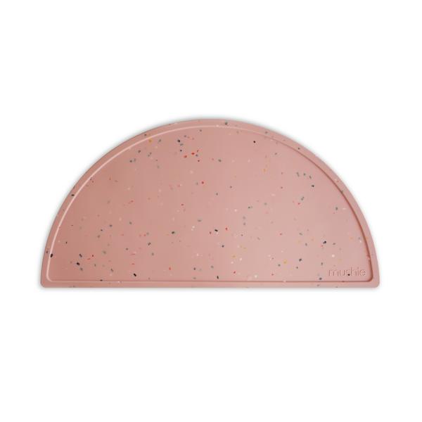 Mushie Silicone Placemat (Powder Pink Confetti)