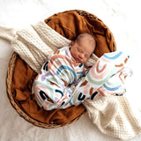Snuggle Hunny Kids Jersey Cotton Swaddle Blanket (Rainbow Baby)