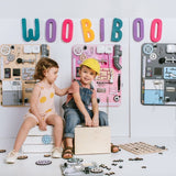 Woobiboo Wooden Busy Board (Natural/Pink)