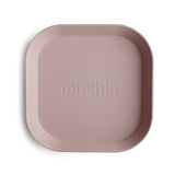 Mushie Square Dinnerware Plate (Blush), Set of 2