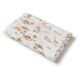 Snuggle Hunny Kids Organic Muslin Swaddle Blanket (Dino)
