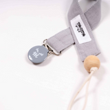 Washed Cotton Dummy Clip Grey - MyLullaby