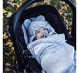 BabySteps Car Seat Blanket (Eucalyptus/Grey)