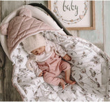BabySteps Car Seat Blanket (Nature/Sepia Rose)
