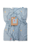 Bamboo Swaddle Blanket Blue Ocean - MyLullaby